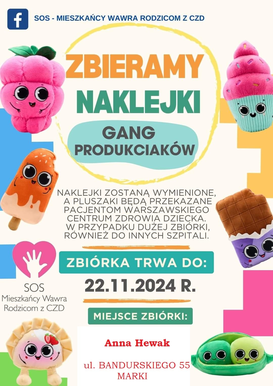 Zbiórka maskotek i naklejek